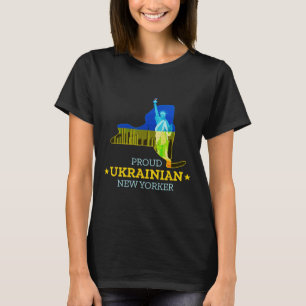 Camiseta Orgulloso ucraniano neoyorquino - Mapa de Nueva Yo