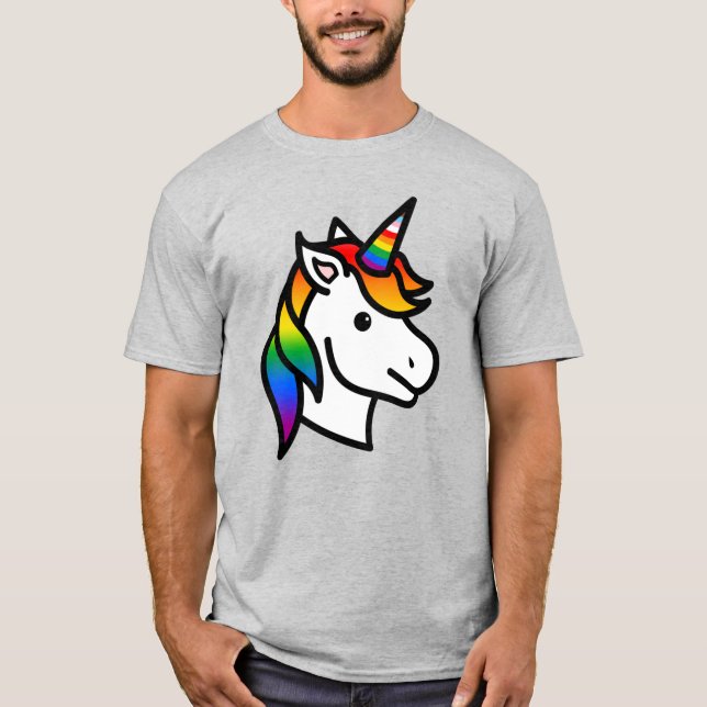 Camiseta Orgulloso Unicornio Lindo Progreso (Anverso)