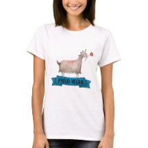 Orgulloso Vegan Cute Goat con arte de Ilustracion 