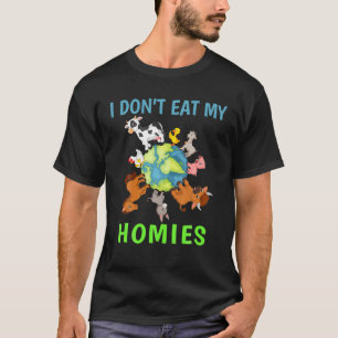 Camiseta Orgulloso vegetariano No me como mi comida casera 