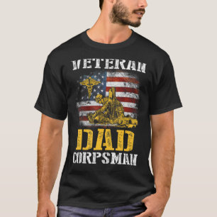Camiseta Orgulloso Veterano Padre Corpsman Vintage 4 De Ju