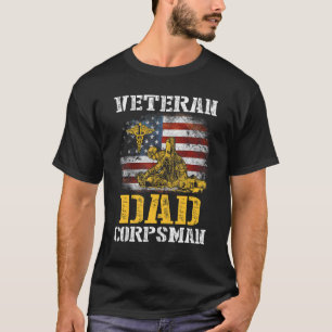 Camiseta Orgulloso Veterano Padre Corpsman Vintage 4 De Ju