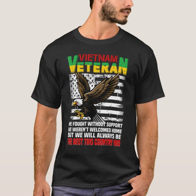 Camiseta Orgulloso Vietnam Veterano Norteamericano Patrióti (Anverso)
