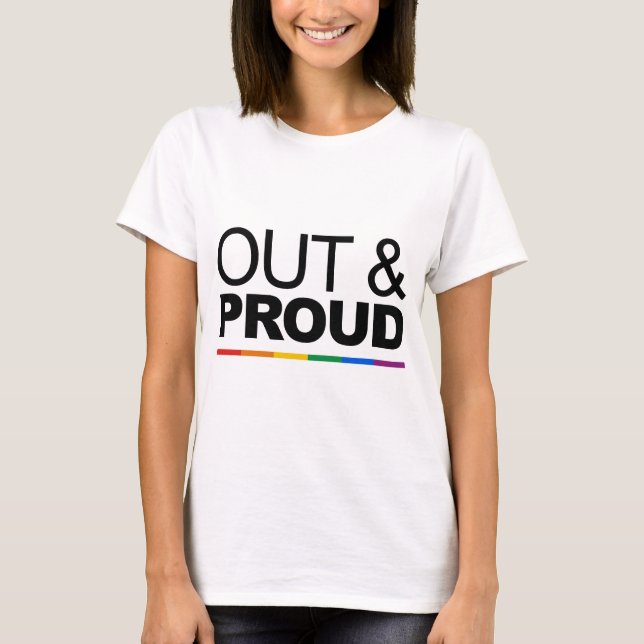 CAMISETA ORGULLOSO Y ABIERTO (Anverso)