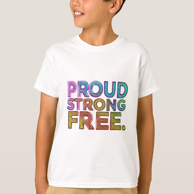 Camiseta Orgulloso y fuerte (Anverso)