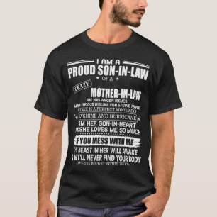 Camiseta Orgulloso yerno de una loca suegra