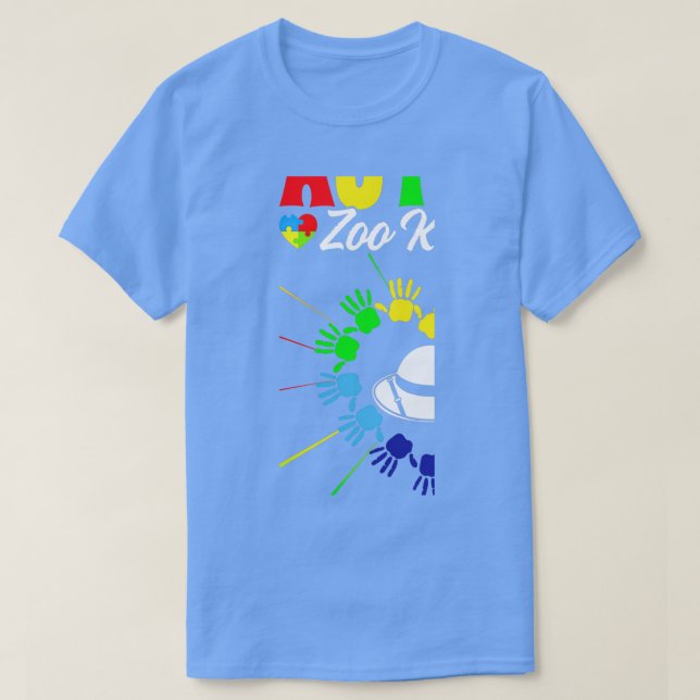 Camiseta Orgulloso Zoo Keeper Autism Awareness Hombres Muje (Diseño del anverso)
