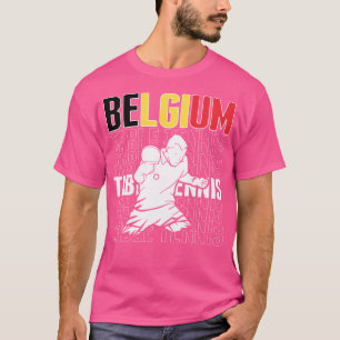 Camiseta Orgullosos amantes del tenis de mesa de Bélgica Je