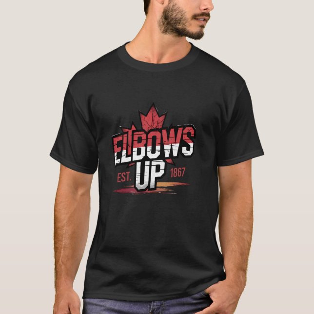 Camiseta Orgullosos codos canadienses arriba Canadá verdade (Anverso)