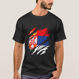 Camiseta Orgullosos fans de la bandera serbia Serbia