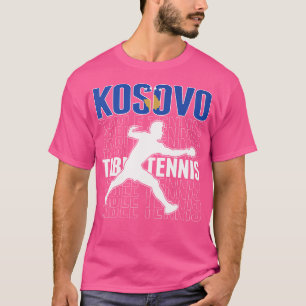 Camiseta Orgullosos Fans de Tenis de Mesa de Kosovo Bandera