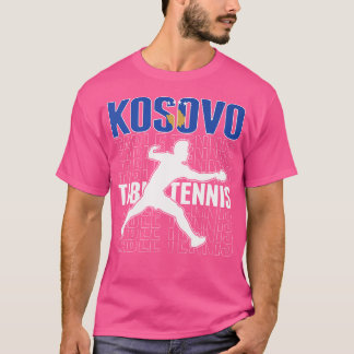 Camiseta Orgullosos Fans de Tenis de Mesa de Kosovo Bandera