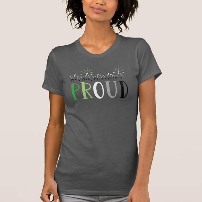 Camiseta ORGULLOSOS fuegos artificiales Arománticos (Anverso)