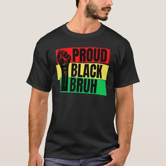 Camiseta Orgullosos Hombres de Historia Negra Hermano Hijo  (Anverso)