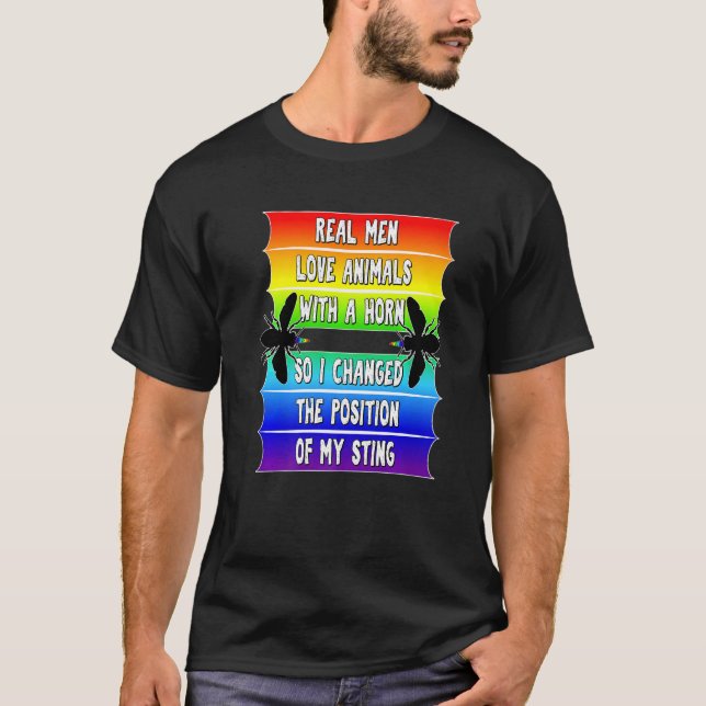 Camiseta Orgullosos hombres gay orgullo LGBTQ divertido api (Anverso)
