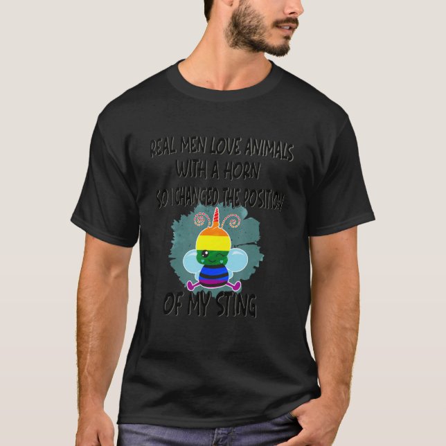 Camiseta Orgullosos hombres gay orgullo LGBTQ divertido api (Anverso)