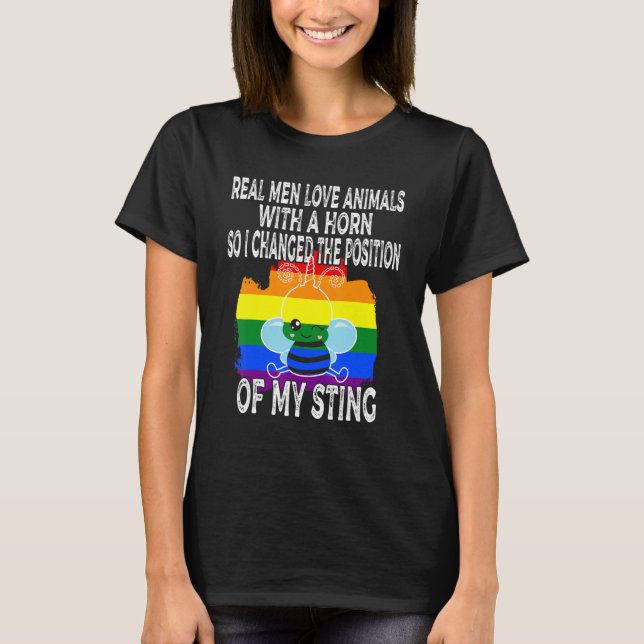 Camiseta Orgullosos hombres gay orgullo LGBTQ divertido api (Anverso)