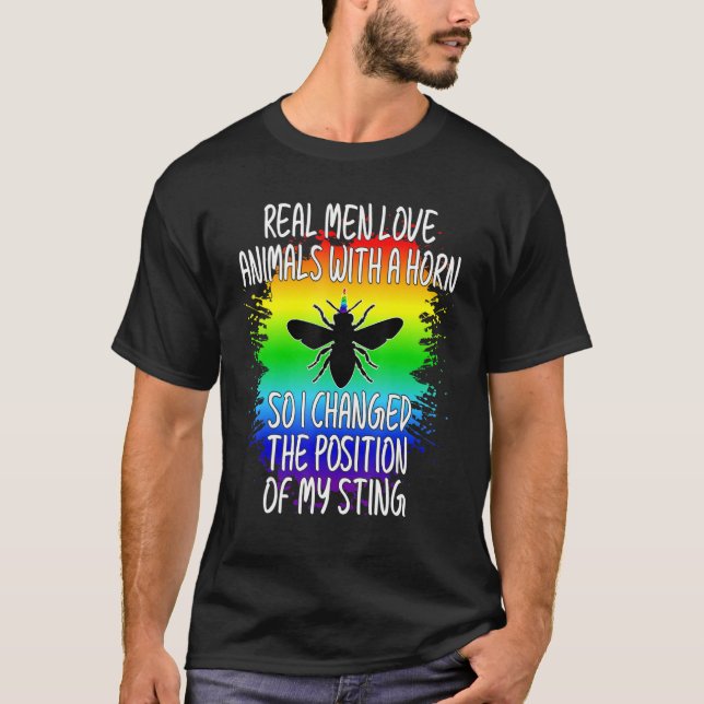 Camiseta Orgullosos hombres gay orgullo LGBTQ divertido api (Anverso)
