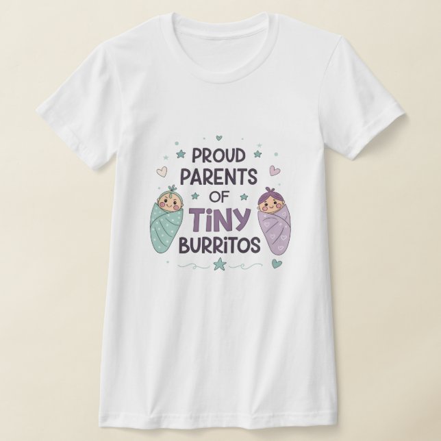 Camiseta Orgullosos padres de pequeños burritos arte (Distribución)