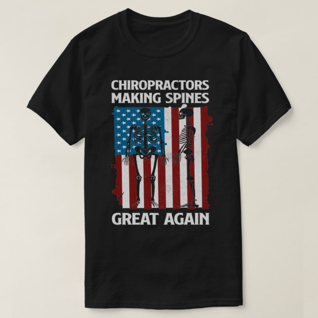 Camiseta Orgullosos Quiroprácticos Estados Unidos Bandera C (Diseño del anverso)