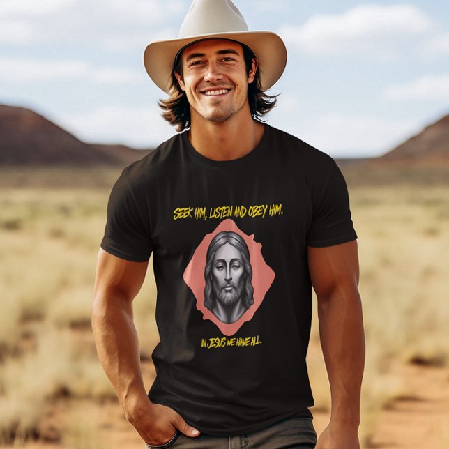 Camiseta Orientación divina: Buscar, escuchar, obey (Subido por el creador)