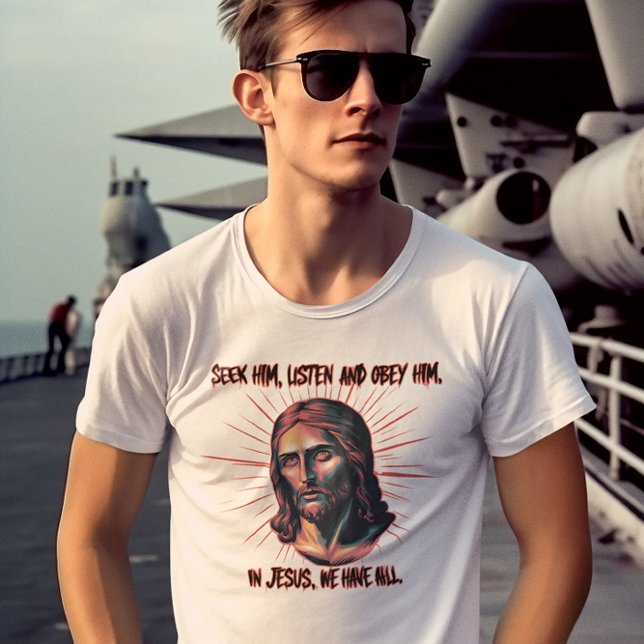 Camiseta Orientación divina: Buscar, escuchar, obey (Subido por el creador)
