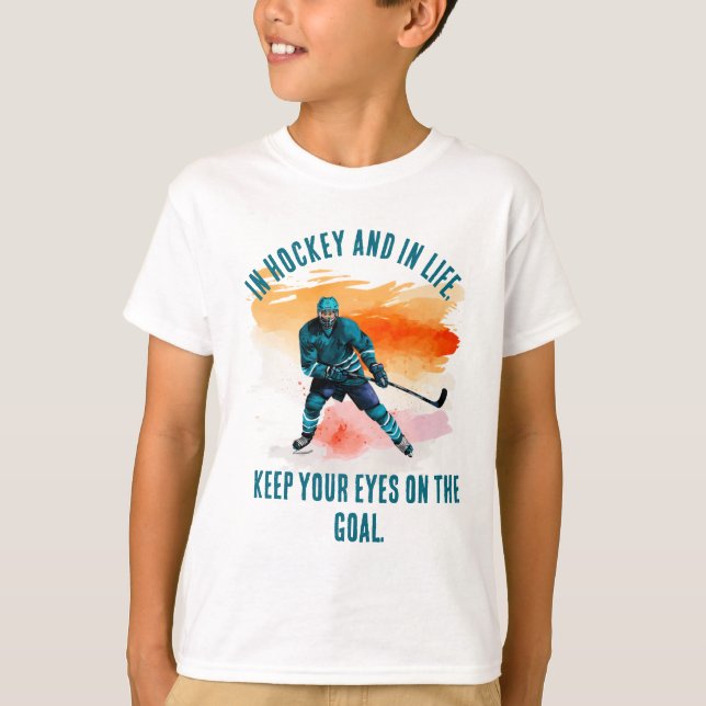 Camiseta Orientado a Metas: Hockey y Vida (Anverso)