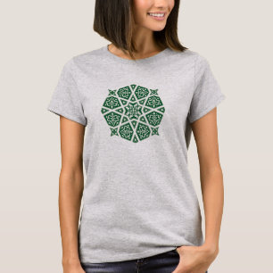Camiseta Oriental Brown Verde Árabe Egipto Estilo geométric