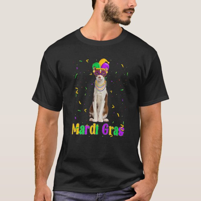 Camiseta Oriental Cat Mardi Gras Meowdi Gras Kitten Mask (Anverso)