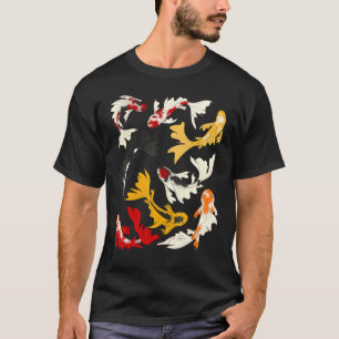 Camiseta Oriental Koi Goldfish Ranchu Fish Graphic