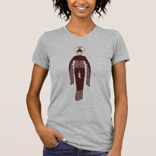 Camiseta Oriental Mujer Roja Oscura Turbán Turquía Art Nouv