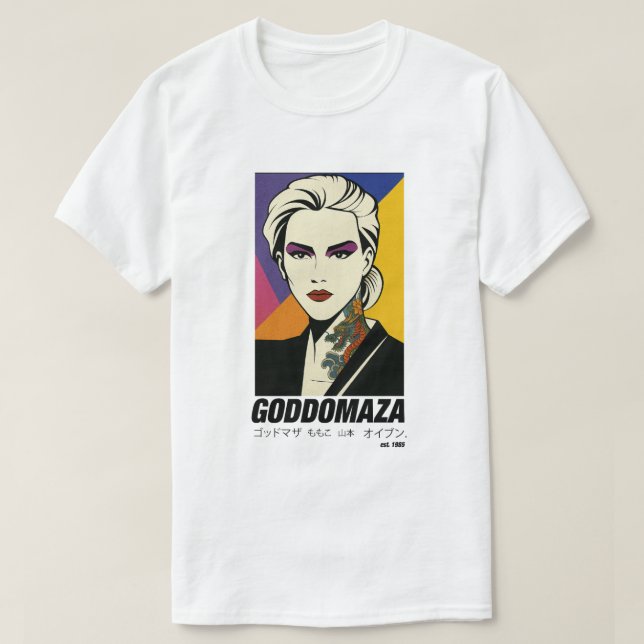 CAMISETA ORIENTE DE GODDOMAZA, 1985 HOMBRES COLORIDOS LÁGRI (Diseño del anverso)