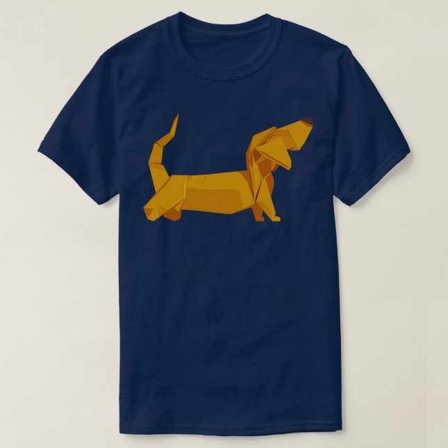 Camiseta Origami Basset (Diseño del anverso)