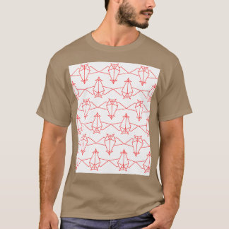 Camiseta Origami Bats Red on White