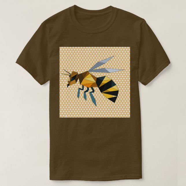 Camiseta Origami bee (Diseño del anverso)