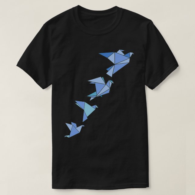Camiseta Origami Bird as Origami Idea Japonesa (Diseño del anverso)