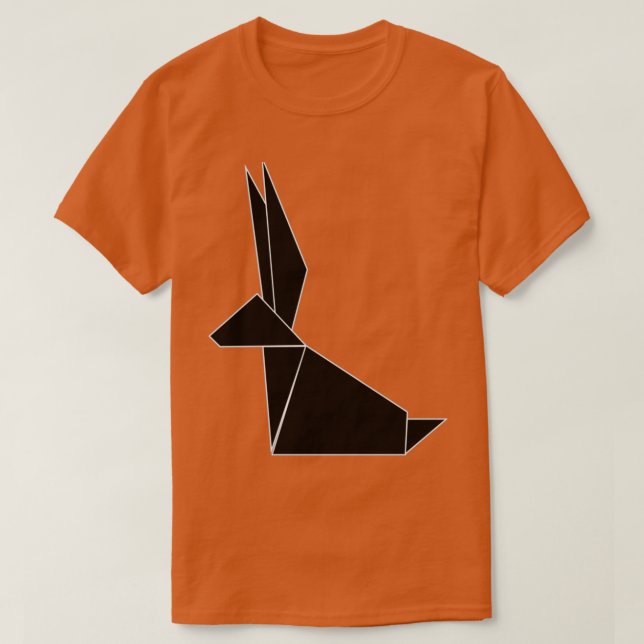 Camiseta Origami Black Bunny (Diseño del anverso)