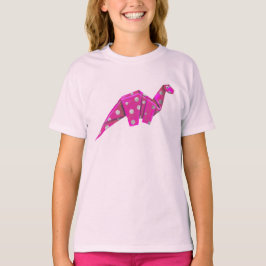 Camiseta Origami Brachiosaur - Rosa