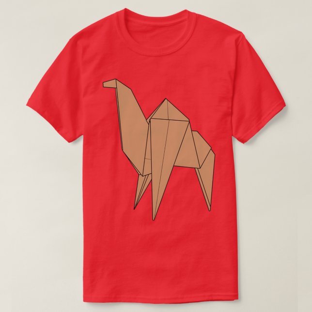 Camiseta Origami Camel Light Brown (Diseño del anverso)