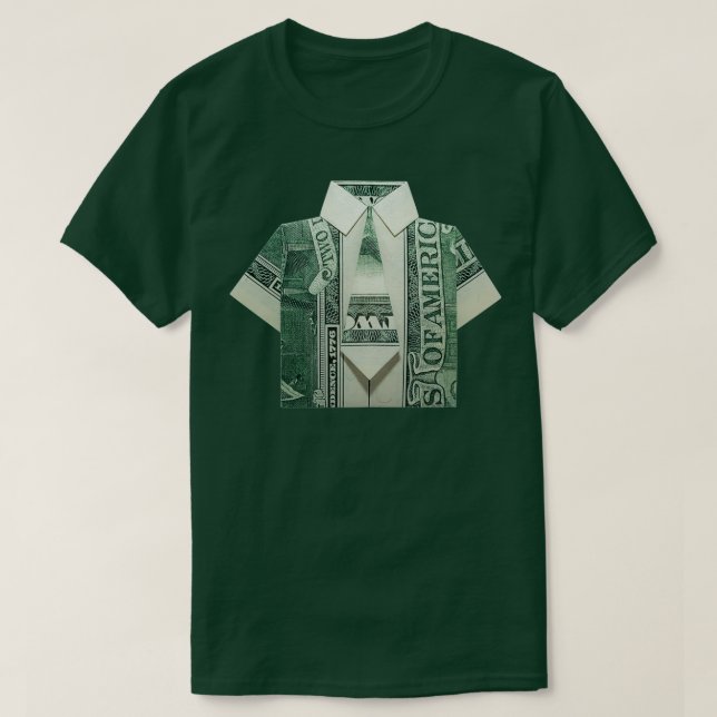 Camiseta Origami Cash Money Dollars Business Ceo Texture Bo (Diseño del anverso)