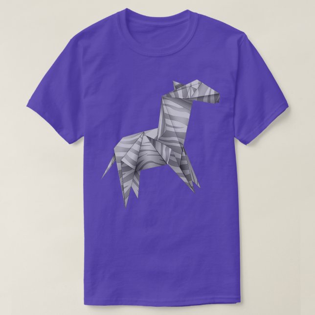 Camiseta origami cebra 1 (Diseño del anverso)