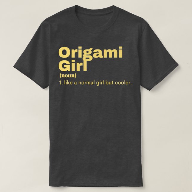 Camiseta Origami Chica Origami 1 (Diseño del anverso)