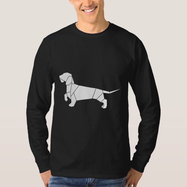 Camiseta Origami Dachshund Wire Haired Dachshund (Anverso)
