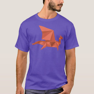 Camiseta origami de arte Dragon