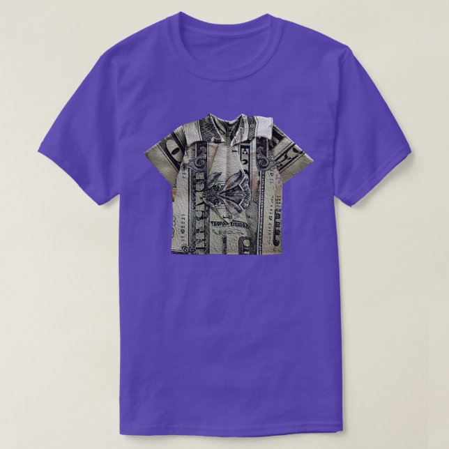 Camiseta Origami de billete de dólar y corbata (Diseño del anverso)