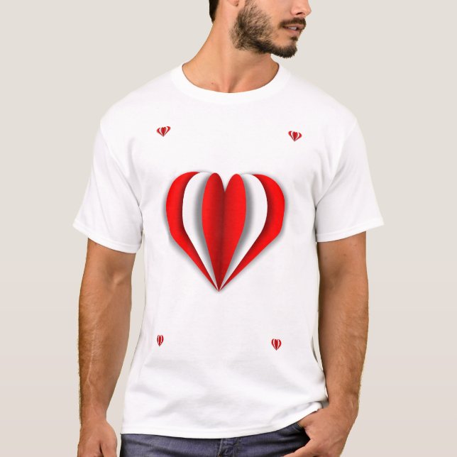 Camiseta Origami de corazón (Anverso)