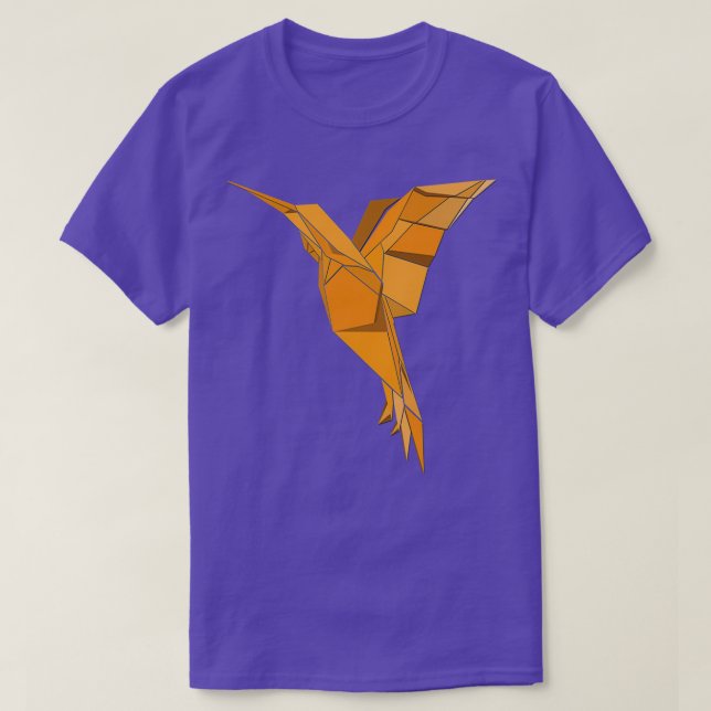 Camiseta origami de pájaro 2 (Diseño del anverso)