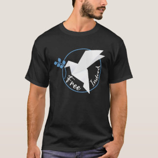 Camiseta Origami De Pájaros De Papel Follado Origami