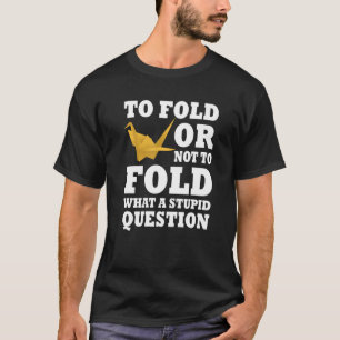 Camiseta Origami de papel japonés dice grúa fría