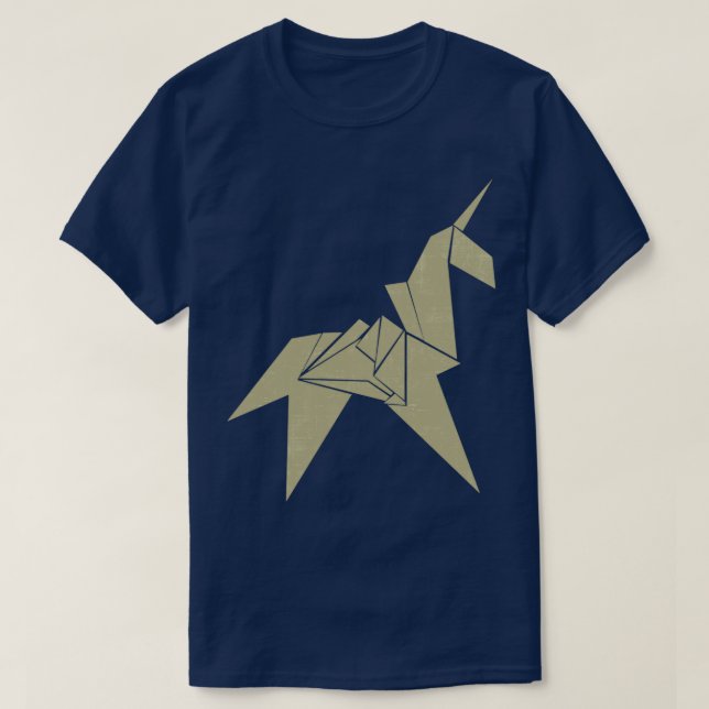 Camiseta Origami de unicornio 2 (Diseño del anverso)